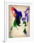 Boston Terrier Watercolor-NaxArt-Framed Art Print