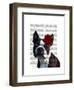 Boston Terrier with Rose on Head-Fab Funky-Framed Art Print