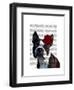 Boston Terrier with Rose on Head-Fab Funky-Framed Art Print