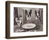 Boston Terriers Dining-Theo Westenberger-Framed Art Print