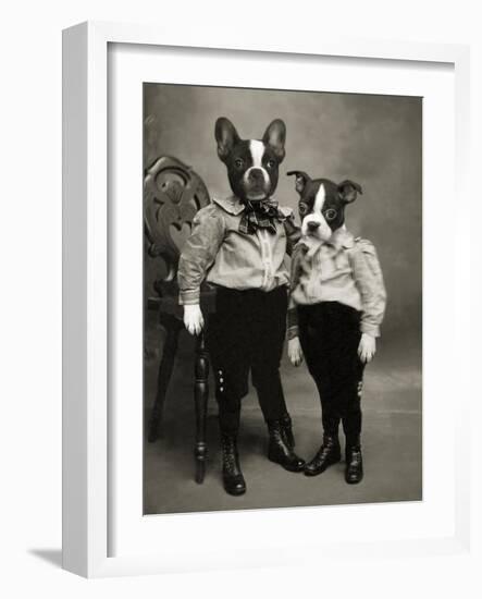 Boston Terriers-J Hovenstine Studios-Framed Giclee Print