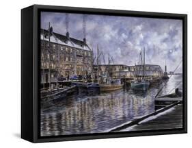 Boston: The Commercial Wharf-Stanton Manolakas-Framed Stretched Canvas