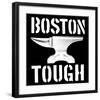 Boston Tough Black-SM Design-Framed Art Print