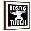 Boston Tough Black-SM Design-Framed Art Print