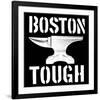 Boston Tough Black-SM Design-Framed Art Print