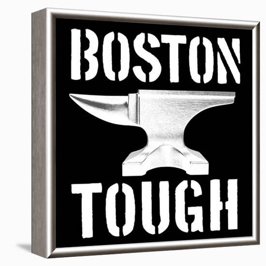 Boston Tough Black-SM Design-Framed Art Print