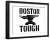 Boston Tough White-SM Design-Framed Art Print