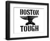 Boston Tough White-SM Design-Framed Art Print