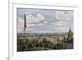 Boston Viewed From Cotton or Pemberton Hill, 1816-null-Framed Giclee Print