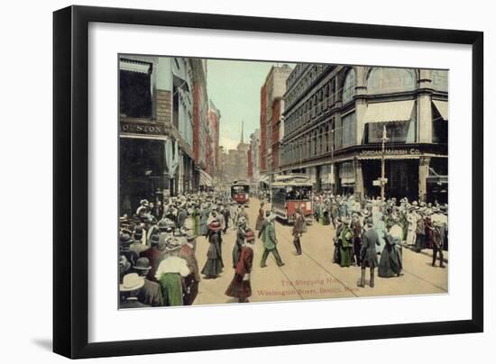 Boston: Washington Street-null-Framed Giclee Print