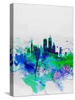 Boston Watercolor Skyline-NaxArt-Stretched Canvas