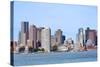 Boston Waterfront View with Urban City Skyline and Modern Architecture over Sea.-Songquan Deng-Stretched Canvas