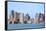 Boston Waterfront View with Urban City Skyline and Modern Architecture over Sea.-Songquan Deng-Framed Stretched Canvas