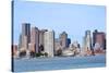 Boston Waterfront View with Urban City Skyline and Modern Architecture over Sea.-Songquan Deng-Stretched Canvas
