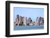 Boston Waterfront View with Urban City Skyline and Modern Architecture over Sea.-Songquan Deng-Framed Photographic Print