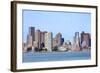 Boston Waterfront View with Urban City Skyline and Modern Architecture over Sea.-Songquan Deng-Framed Photographic Print