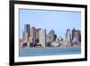 Boston Waterfront View with Urban City Skyline and Modern Architecture over Sea.-Songquan Deng-Framed Photographic Print