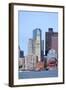 Boston Waterfront View with Urban City Skyline and Modern Architecture over Sea.-Songquan Deng-Framed Photographic Print