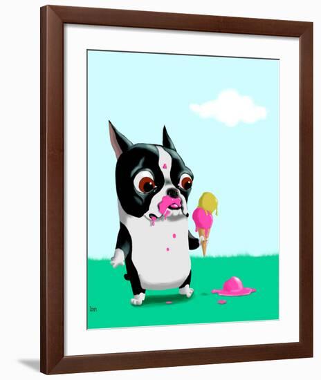 Boston With Ice Cream-Brian Rubenacker-Framed Art Print