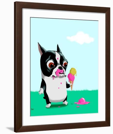 Boston With Ice Cream-Brian Rubenacker-Framed Art Print