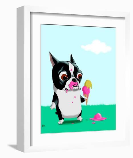 Boston With Ice Cream-Brian Rubenacker-Framed Art Print