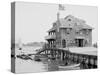 Boston Yacht Club, Marblehead, Mass.-null-Stretched Canvas