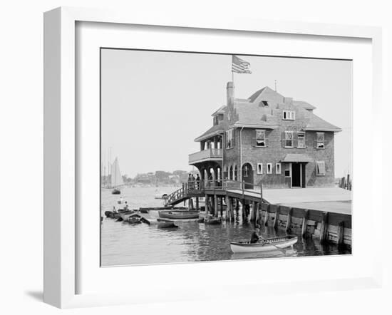 Boston Yacht Club, Marblehead, Mass.-null-Framed Photo