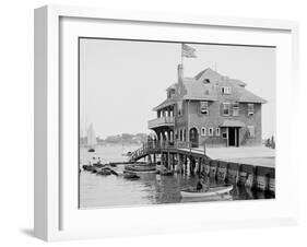 Boston Yacht Club, Marblehead, Mass.-null-Framed Photo