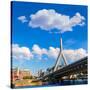 Boston Zakim Bridge in Bunker Hill Massachusetts USA-holbox-Stretched Canvas