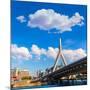 Boston Zakim Bridge in Bunker Hill Massachusetts USA-holbox-Mounted Photographic Print