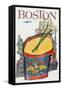 Boston-David Klein-Framed Stretched Canvas