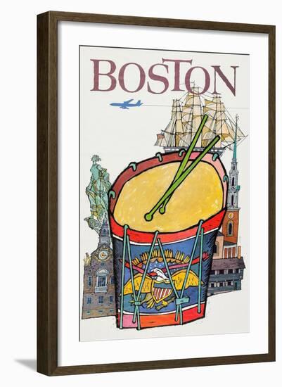 Boston-David Klein-Framed Art Print