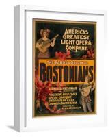 Bostonians America's Greatest Light Opera Poster-Lantern Press-Framed Art Print