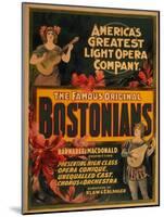 Bostonians America's Greatest Light Opera Poster-Lantern Press-Mounted Art Print