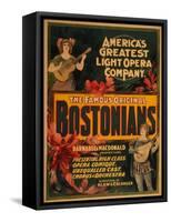 Bostonians America's Greatest Light Opera Poster-Lantern Press-Framed Stretched Canvas