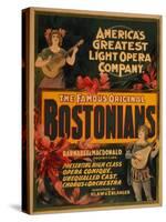 Bostonians America's Greatest Light Opera Poster-Lantern Press-Stretched Canvas