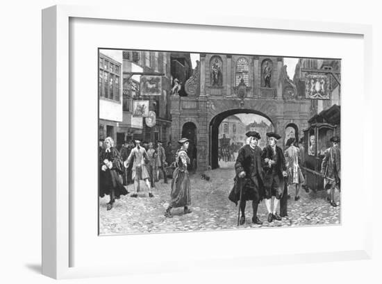 Boswell and Johnson Walking Down Fleet Street, London-null-Framed Art Print