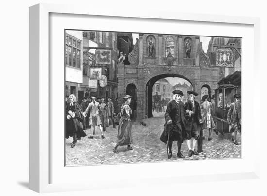 Boswell and Johnson Walking Down Fleet Street, London-null-Framed Art Print