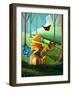 Bot and the Butterflies-Cindy Thornton-Framed Art Print