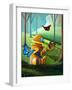 Bot and the Butterflies-Cindy Thornton-Framed Art Print