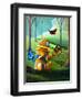 Bot and the Butterflies-Cindy Thornton-Framed Art Print