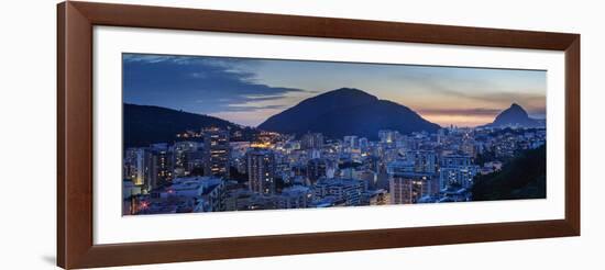 Botafogo and Humaita Neighbourhoods at twilight, elevated view, Rio de Janeiro, Brazil, South Ameri-Karol Kozlowski-Framed Photographic Print