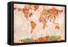 Botanica World Map-Lanie Loreth-Framed Stretched Canvas