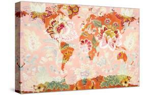 Botanica World Map-Lanie Loreth-Stretched Canvas