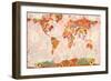 Botanica World Map-Lanie Loreth-Framed Art Print