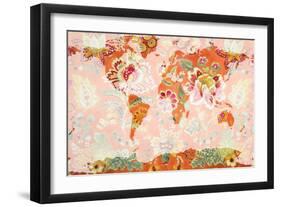 Botanica World Map-Lanie Loreth-Framed Art Print