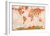 Botanica World Map-Lanie Loreth-Framed Art Print