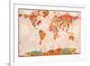 Botanica World Map-Lanie Loreth-Framed Premium Giclee Print