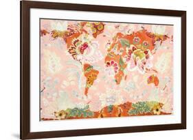 Botanica World Map-Lanie Loreth-Framed Premium Giclee Print