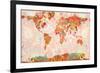 Botanica World Map-Lanie Loreth-Framed Premium Giclee Print